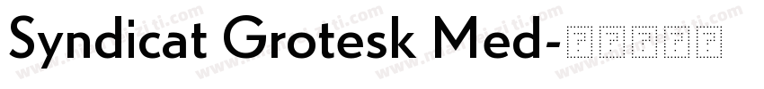 Syndicat Grotesk Med字体转换